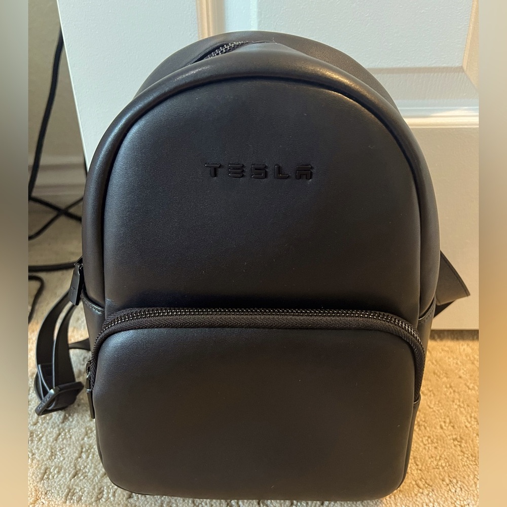 Tesla Black Mini Backpack